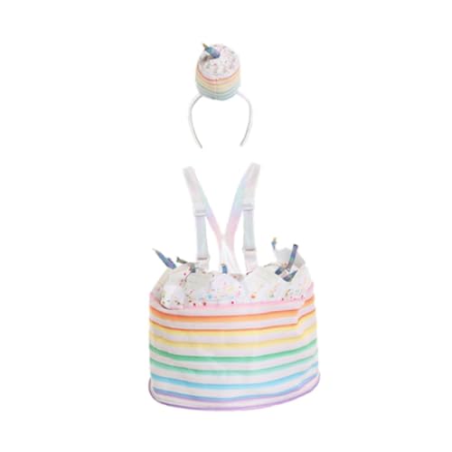 Dickly Kuchen-Kostüm für Kinder mit Stirnband, Kuchen-Verkleidung für Party, Geburtstag, Halloween Dickly Kuchen-Kostüm für Kinder mit Stirnband, Kuchen-Verkleidung für Party, Geburtstag, Halloween von Dickly