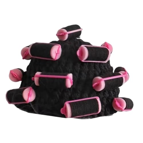 Dickly Lockenwickler-Perückenhut, süßer Kopfschmuck für Damen, für Halloween, Cosplay, Rollenspiele, Herbst, Schwarz Dickly Lockenwickler-Perückenhut, süßer Kopfschmuck für Damen, für Halloween, Cosplay, Rollenspiele, Herbst, Schwarz von Dickly