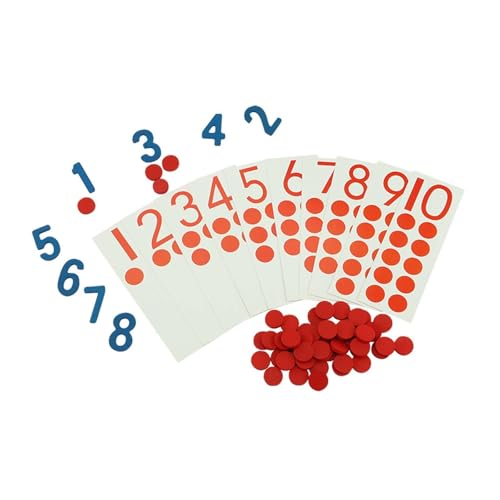 Dickly Mathe-Lernkarten, Lernspielzeug, Manipulative Spiele, Kindergarten-Zählspielzeug, Mathe-Spiele für, Anfänger, Jungen und Mädchen Dickly Mathe-Lernkarten, Lernspielzeug, Manipulative Spiele, Kindergarten-Zählspielzeug, Mathe-Spiele für, Anfänger, Jungen und Mädchen von Dickly