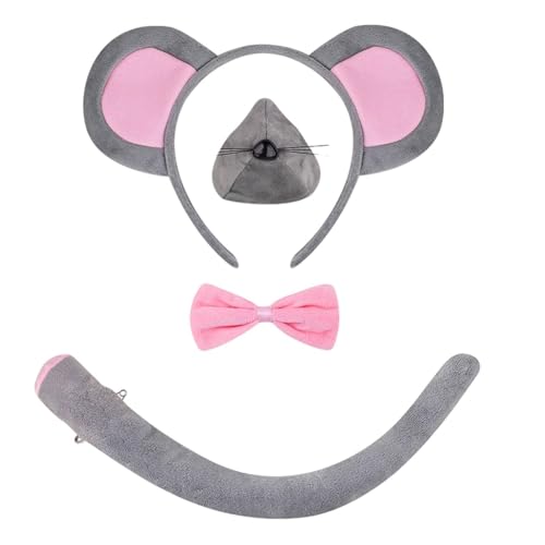 Dickly Mauskostüm Kinder, Tierohren Stirnband, süße kleine Mauskostümzubehör Haarband für Bühnenperformance Party Karneval, Style A Dickly Mauskostüm Kinder, Tierohren Stirnband, süße kleine Mauskostümzubehör Haarband für Bühnenperformance Party Karneval, Style A von Dickly