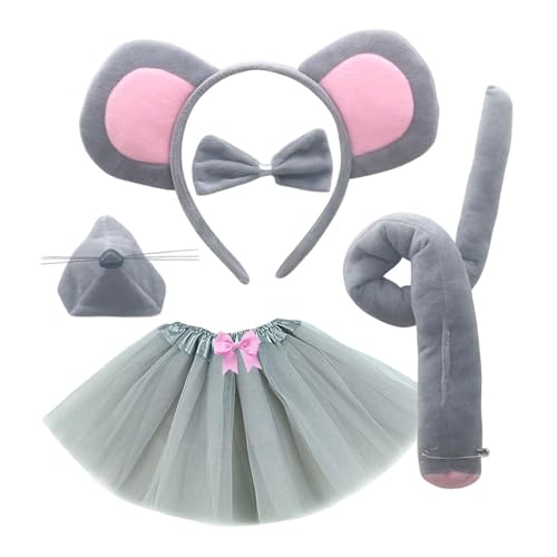 Dickly Mauskostüm Kinder, Tierohren Stirnband, süße kleine Mauskostümzubehör Haarband für Bühnenperformance Party Karneval, Style C Dickly Mauskostüm Kinder, Tierohren Stirnband, süße kleine Mauskostümzubehör Haarband für Bühnenperformance Party Karneval, Style C von Dickly