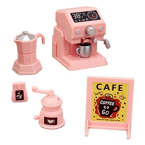 Dickly Miniatur-Kaffeemaschine, Kaffeekanne, Mini-Geräte, Puppenhausmöbel, Küchenspielzeug von Dickly