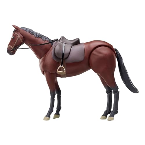 Dickly Miniatur-Tierfigur, Mini-Pferdefigurenmodell, Sammlungsstatuenmodell, simuliertes Pferde-Desktop-Ornament, braun von Dickly