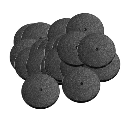 Dickly Modellbasen 32 mm Gaming-Zubehör Schwarz Rund für Tabletop-Spiele Displayplatte Rund für Showcase Collection Desktop, 20 Stück von Dickly