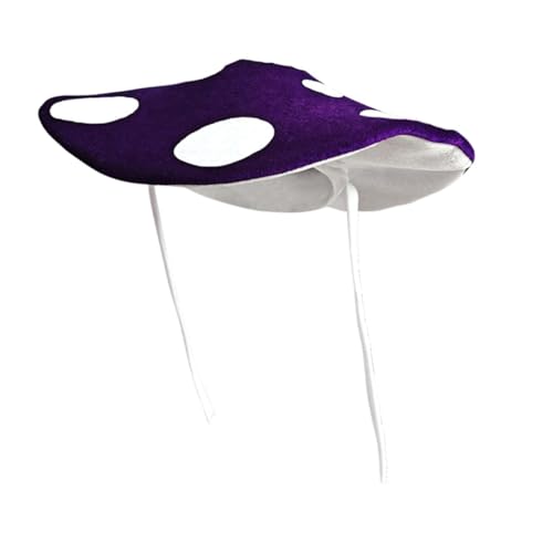 Dickly Pilzhut, Neuheit, warme Partykappe für Maskerade, Verkleidung, Cosplay, Party, Bar, Violett von Dickly