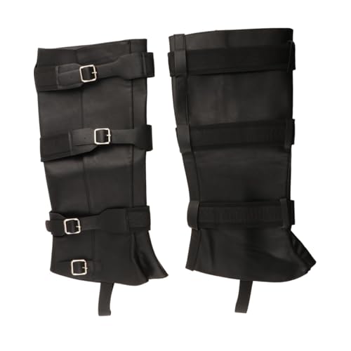 Dickly Piraten-Stiefelüberzüge, Schuhüberzüge für Herren, mittelalterliche Ritter-Stiefelüberzüge für Foto-Requisiten, Schwarz Höhe 42cm Dickly Piraten-Stiefelüberzüge, Schuhüberzüge für Herren, mittelalterliche Ritter-Stiefelüberzüge für Foto-Requisiten, Schwarz Höhe 42cm von Dickly