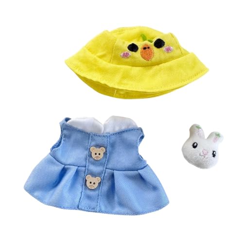 Dickly Puppenkleidung für 15/17 cm Große Plüschpuppen, ärmelloses Kleid Set für Gefüllte Puppen, DIY, Pädagogisch, Machen Sie Ihr Eigenes Puppen Outfit für K, Kleidernadel und Hut Dickly Puppenkleidung für 15/17 cm Große Plüschpuppen, ärmelloses Kleid Set für Gefüllte Puppen, DIY, Pädagogisch, Machen Sie Ihr Eigenes Puppen Outfit für K, Kleidernadel und Hut von Dickly