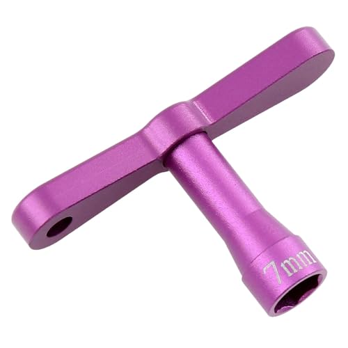 Dickly RC Auto 7mm Hex Sleeve Radmutternschlüssel Metall Multifunktionales professionelles Reparaturwerkzeug T-Griff, Lila Dickly RC Auto 7mm Hex Sleeve Radmutternschlüssel Metall Multifunktionales professionelles Reparaturwerkzeug T-Griff, Lila von Dickly