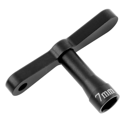 Dickly RC Auto 7mm Hex Sleeve Radmutternschlüssel Metall Multifunktionales professionelles Reparaturwerkzeug T-Griff, Schwarz Dickly RC Auto 7mm Hex Sleeve Radmutternschlüssel Metall Multifunktionales professionelles Reparaturwerkzeug T-Griff, Schwarz von Dickly