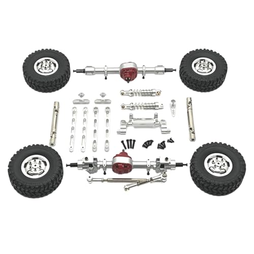 Dickly RC Auto Teil Metall Ersatz Ersatzteile Langlebige modifizierte Ersatz Zubehör Kits für MN82 LC79 MN78 1/12 RC Hobby Auto, Silber von Dickly