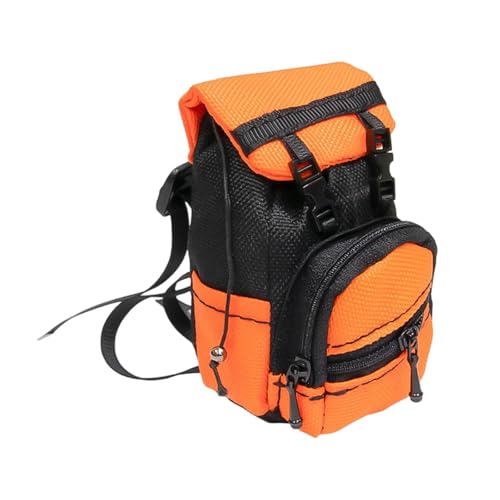 Dickly RC -Hobby -Modellspeichertasche, Dekoration, DIY -Ersatz, Mini -Zubehör -Modell -Auto -Reisepack für 1: 8 1:10 RC Fahrzeug, Orangefarbener Rucksack von Dickly