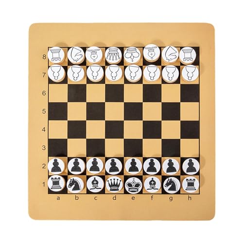 Dickly Schach Chinesisch, pädagogisch, chinesisches Schachspiel, tragbar, Brettspiel-Kombination, Holzbrettspiel-Set für Kinder und Erwachsene, Familie, S von Dickly