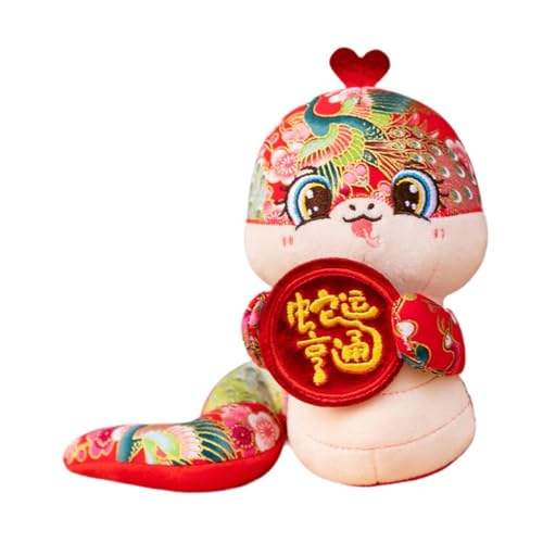 Dickly Schlangengefüllte Tierspielzeug Tiergefüllte Schlange Figur Plüsch Schlangenpuppe für das chinesische Neujahr, Blume, 25cm Dickly Schlangengefüllte Tierspielzeug Tiergefüllte Schlange Figur Plüsch Schlangenpuppe für das chinesische Neujahr, Blume, 25cm von Dickly
