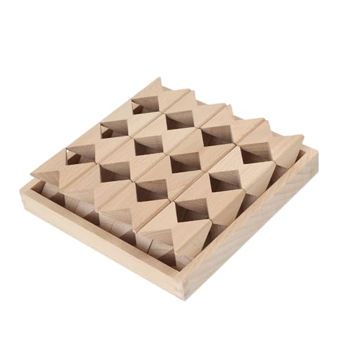 Dickly Schmetterlingsblock aus Holz, Holzbausteine-Set, Holzstapelspiel für Geburtstagsgeschenk für Jungen und Mädchen, 16 Blöcke von Dickly