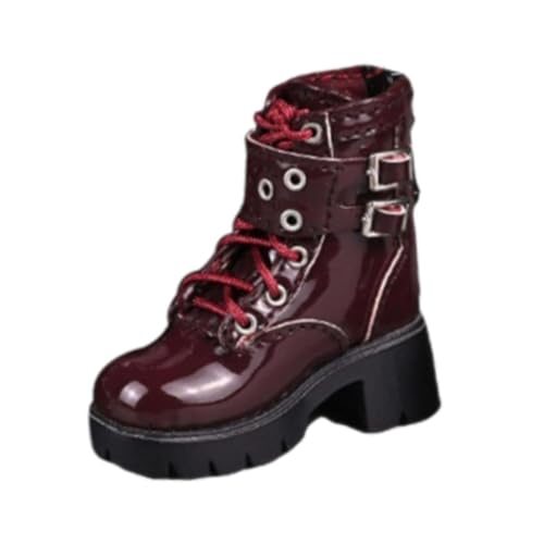 Dickly Stöckelschuhe und Stiefel im Maßstab 1/6, Schuhe aus PU-, handgefertigtes Miniaturmodell-Spielzeug für 12-Zoll-Figuren, Verkleidungszubehör, ROT Dickly Stöckelschuhe und Stiefel im Maßstab 1/6, Schuhe aus PU-, handgefertigtes Miniaturmodell-Spielzeug für 12-Zoll-Figuren, Verkleidungszubehör, ROT von Dickly