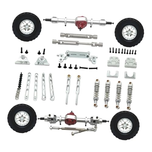 Dickly Vorne Hinten Achse DIY Kit RC Auto Zubehör Antriebswellen Robuste Schrauben Ersatz 1:12 RC Auto Upgrade Teile für 82S, Silber Dickly Vorne Hinten Achse DIY Kit RC Auto Zubehör Antriebswellen Robuste Schrauben Ersatz 1:12 RC Auto Upgrade Teile für 82S, Silber von Dickly
