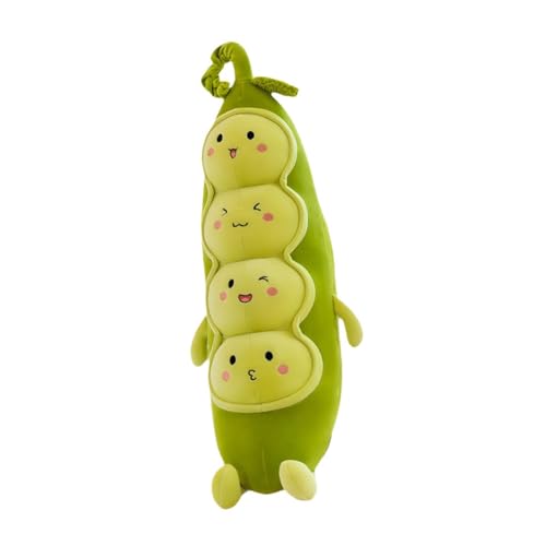 Dickly Weiche Plüsch -Erbsen -Erbsen -Stofftier -Erbse Plüschspielzeug langes Erbsenplüschkissen für Teenager, GrÜn von Dickly