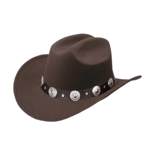 Dickly Western Cowboyhut Sonnenhut Große Krempe Hut für Karneval Damen Herren Musik Festival, Kaffee Dickly Western Cowboyhut Sonnenhut Große Krempe Hut für Karneval Damen Herren Musik Festival, Kaffee von Dickly