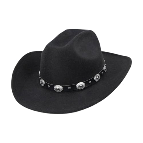 Dickly Western Cowboyhut Sonnenhut Große Krempe Hut für Karneval Damen Herren Musik Festival, Schwarz Dickly Western Cowboyhut Sonnenhut Große Krempe Hut für Karneval Damen Herren Musik Festival, Schwarz von Dickly