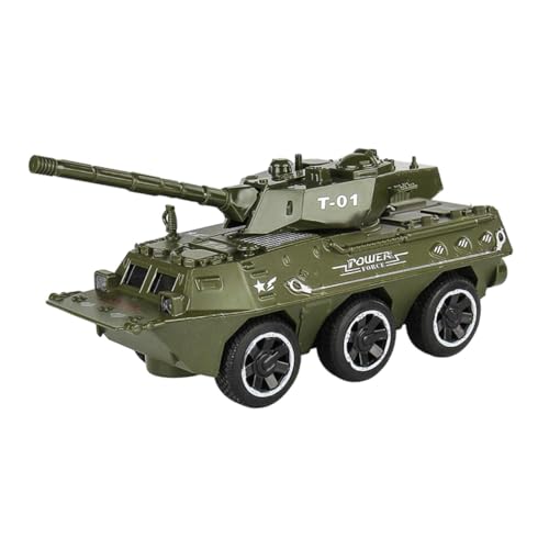 Dickly Zink -Legierungspanzerspielzeug Kinder Panzerfahrzeug Reibung angetriebene Rückenwagen für Kleinkinder, B von Dickly