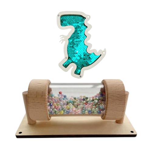 Dickly Zubehör für Busy Boards, Dinosaurier Musikspielzeug mit Pailletten, DIY Regenmacher Spielzeug, Rainmaker Busy Board für Jungen Und Mädchen, Grüner Dinosaurier Dickly Zubehör für Busy Boards, Dinosaurier Musikspielzeug mit Pailletten, DIY Regenmacher Spielzeug, Rainmaker Busy Board für Jungen Und Mädchen, Grüner Dinosaurier von Dickly