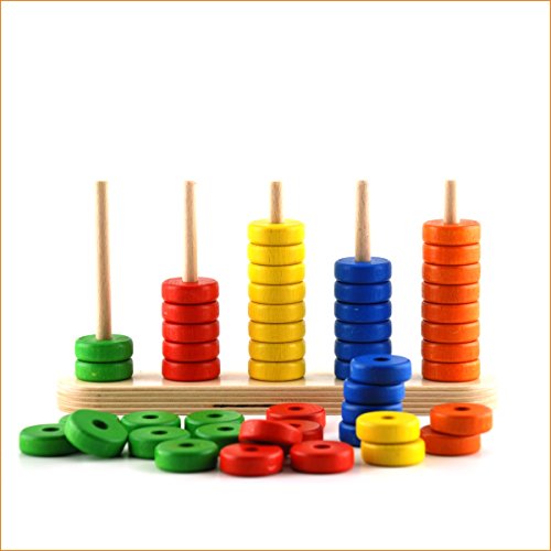 Dida - Abakus 5 Rechenschieber Mathematisches Lernspielzeug Ich Lerne Spielerisch Zählen Mit Dem Kinderrechner EIN Lernspielzeug Von Montessori von Dida