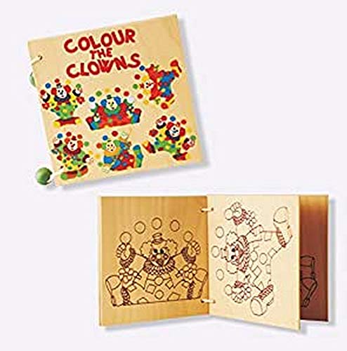Dida - Buch aus Holz, farbig - 4 lustige Clowns sind zu bemalen. von Dida