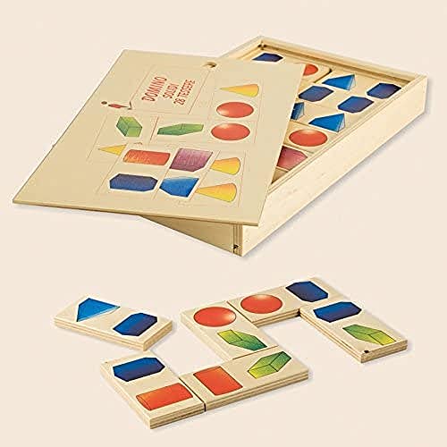 Dida - Das Domino Spiel Geometrische 3D Formen Ist EIN Kinderspiel Für Kleinkinder, Aber Auch EIN Gesellschaftsspiel Für Die Ganze Familie. Das Holzdomino Ist EIN Familienspiel von Dida