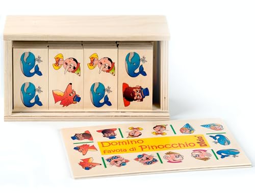 Dida - Das Domino Spiel Pinocchio Ist EIN Kinderspiel Für Kleinkinder, Aber Auch EIN Gesellschaftsspiel Für Die Ganze Familie. Das Holzdomino Ist EIN Familienspiel, EIN Legespiel Für Jung Und Alt von Dida