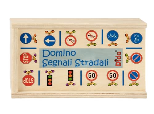 Dida - Erkunde die Straßenschilder: Domino-Spiel aus Holz, 28 Bunte Spielsteine, Lernspiel für Kinder von 4-7 Jahren - Spielend Lernen! Dida - Erkunde die Straßenschilder: Domino-Spiel aus Holz, 28 Bunte Spielsteine, Lernspiel für Kinder von 4-7 Jahren - Spielend Lernen! von Dida