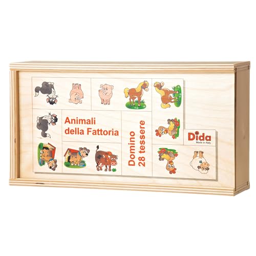 Dida - Das Domino Tiere auf dem Bauernhof Ist EIN Kinderspiel Für Kleinkinder, Aber Auch EIN Gesellschaftsspiel Für Die Ganze Familie. Das Holzdomino Ist Auch Ideal Für Den Kindergarten von Dida