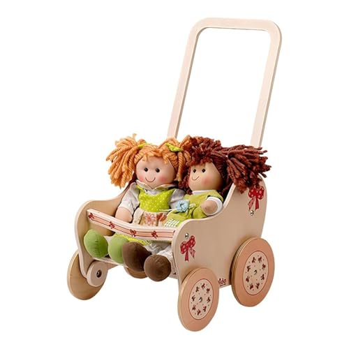 Dida - Der Puppenbuggy Aus Holz Dekoration Schleife Ist EIN Holzpuppenwagen Für Kleinkinder Nützlich Auch Als Lauflern Wagen von Dida