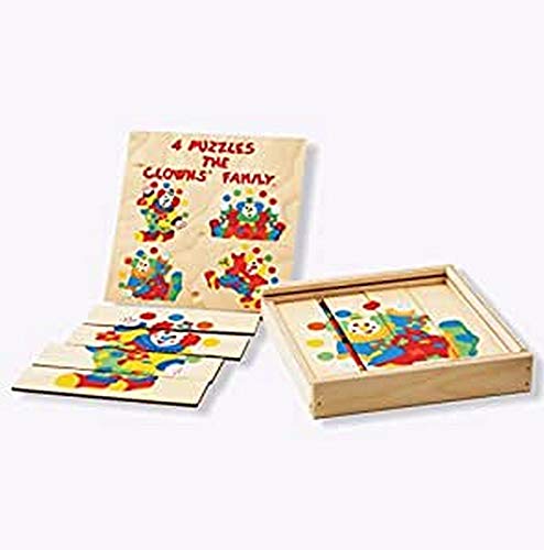 Dida - Einfache Puzzles - 4 Clowns, Set Von 4 Vereinfachten Puzzles Für Kleinkinder. Ideal Für Die Kinderkrippe, Die Vorschule Und Den Kindergarten von Dida