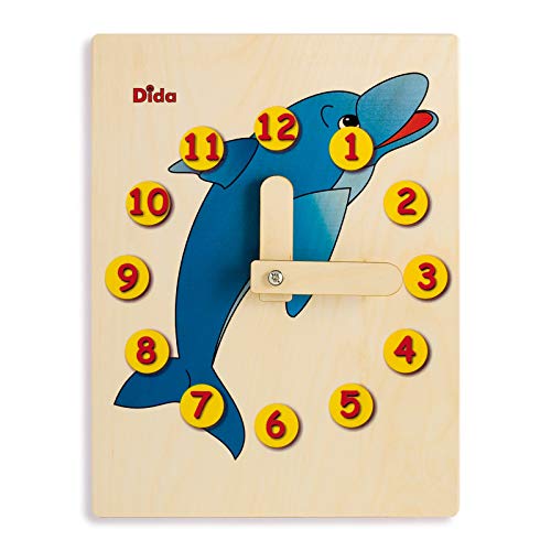 Dida - Lernuhr Für Kinder - Delfin - Spielerisch Die Uhrzeit Lernen, Eine Kinderlernuhr Aus Holz Für Den Kindergarten, Die Vorschule Und Zu Hause Dida - Lernuhr Für Kinder - Delfin - Spielerisch Die Uhrzeit Lernen, Eine Kinderlernuhr Aus Holz Für Den Kindergarten, Die Vorschule Und Zu Hause von Dida