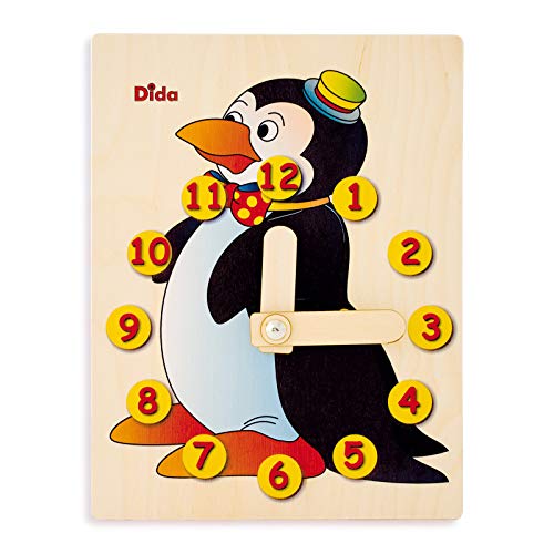 Dida - Lernuhr Für Kinder - Pinguin - Spielerisch Die Uhrzeit Lernen, Eine Kinderlernuhr Aus Holz Für Den Kindergarten, Die Vorschule Und Zu Hause Dida - Lernuhr Für Kinder - Pinguin - Spielerisch Die Uhrzeit Lernen, Eine Kinderlernuhr Aus Holz Für Den Kindergarten, Die Vorschule Und Zu Hause von Dida