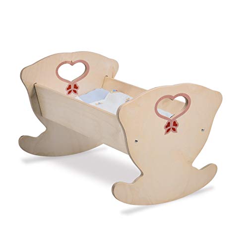 Dida - Puppenwiege Aus Holz Mit Matratze Und Kopfkissen + Bettlaken Für Puppen Bis 50 cm Grösse - Dekoration: Natur. Ideal Für Die Puppenecke Im Kindergarten Und In Der Kinderkrippe Dida - Puppenwiege Aus Holz Mit Matratze Und Kopfkissen + Bettlaken Für Puppen Bis 50 cm Grösse - Dekoration: Natur. Ideal Für Die Puppenecke Im Kindergarten Und In Der Kinderkrippe von Dida