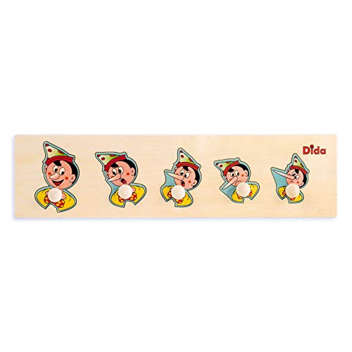 Dida - Pinocchio, Holzpuzzle für Kinder 2 bis 3 Jahre, Bildungs- und Lernspiele, Erste Montessori-Steckspiele, Geschenk für Feinmotorik Lernspielzeug Dida - Pinocchio, Holzpuzzle für Kinder 2 bis 3 Jahre, Bildungs- und Lernspiele, Erste Montessori-Steckspiele, Geschenk für Feinmotorik Lernspielzeug von Dida