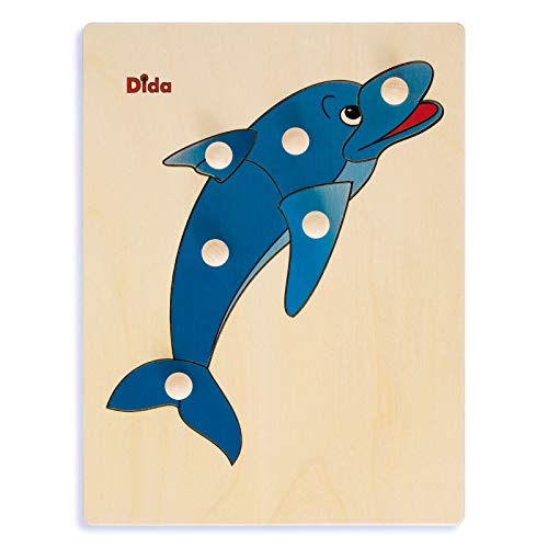 Dida - Steckpuzzle - Delfin. Greifpuzzle Für Kleinkinder Mit Bequemen Holzknöpfen. Ideal Für Die Kinderkrippe, Die Vorschule Und Den Kindergarten Dida - Steckpuzzle - Delfin. Greifpuzzle Für Kleinkinder Mit Bequemen Holzknöpfen. Ideal Für Die Kinderkrippe, Die Vorschule Und Den Kindergarten von Dida
