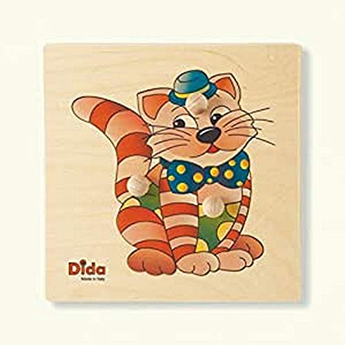 Dida - Steckpuzzle Katze. Erstes Greifpuzzle Für Kleinkinder Mit Bequemen Holzknöpfen. Ideal Für Die Kinderkrippe Und Den Kindergarten von Dida