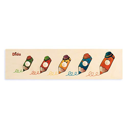 Dida - Stifte, Holzpuzzle für Kinder 2 bis 3 Jahre, Lernspiele, Erste Montessori-Einlegearbeiten, Geschenk für Lernspielzeug zur Feinmotorik Dida - Stifte, Holzpuzzle für Kinder 2 bis 3 Jahre, Lernspiele, Erste Montessori-Einlegearbeiten, Geschenk für Lernspielzeug zur Feinmotorik von Dida