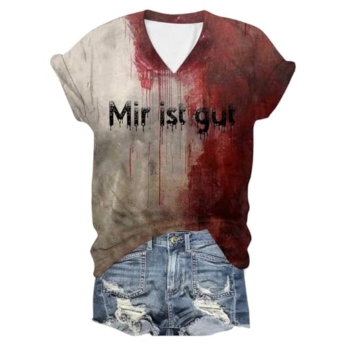 Didadihu Gruselig Horror Kostüm Damen T-Shirt Problem Gelöst Frauen Shirt Mit Blutig Bedruckte für Halloween,03 D,XL Didadihu Gruselig Horror Kostüm Damen T-Shirt Problem Gelöst Frauen Shirt Mit Blutig Bedruckte für Halloween,03 D,XL von Didadihu