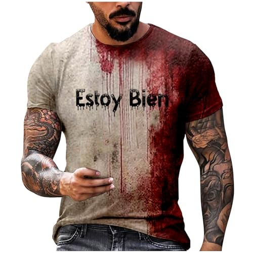 Didadihu Halloween Horror Kostüm Herren Gruselig Männer Shirt Problem Gelöst Blutig Bedruckte T-Shirts Oberteile,01 F,L Didadihu Halloween Horror Kostüm Herren Gruselig Männer Shirt Problem Gelöst Blutig Bedruckte T-Shirts Oberteile,01 F,L von Didadihu