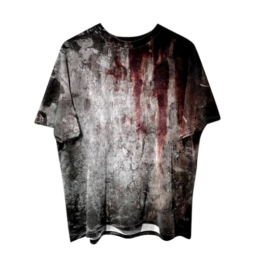 Didadihu Halloween Horror Kostüm Herren Gruselig Männer Shirt Problem Gelöst Blutig Bedruckte T-Shirts Oberteile,03 A,XL Didadihu Halloween Horror Kostüm Herren Gruselig Männer Shirt Problem Gelöst Blutig Bedruckte T-Shirts Oberteile,03 A,XL von Didadihu