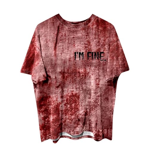 Didadihu Halloween Horror Kostüm Herren Gruselig Männer Shirt Problem Gelöst Blutig Bedruckte T-Shirts Oberteile,03 F,XXL Didadihu Halloween Horror Kostüm Herren Gruselig Männer Shirt Problem Gelöst Blutig Bedruckte T-Shirts Oberteile,03 F,XXL von Didadihu