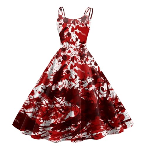 Didadihu Halloween Kostüm Gruselig Zombie Horror Braut Kostüm Kleid Mit Blutiges Aufdruck Costume Damen Halloween,D,XXL Didadihu Halloween Kostüm Gruselig Zombie Horror Braut Kostüm Kleid Mit Blutiges Aufdruck Costume Damen Halloween,D,XXL von Didadihu