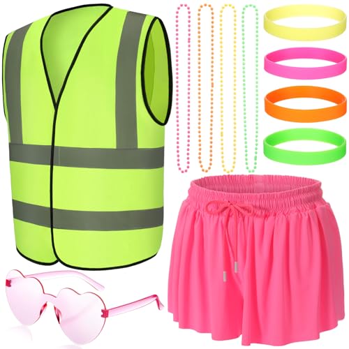 Didaey Fußballspiel-Outfit-Set, Bauarbeiter-Kostüm, reflektierende Weste für Damen, Fußballgeist-Woche (klein) von Didaey
