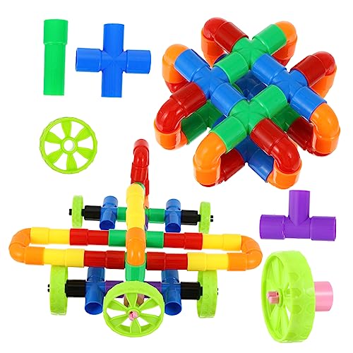 Didiseaon 1 Bausteinspielzeug zusammenbauen für Stamm Kinderspielzeug Bauen Plastik Colorful Zufällige Farbe von Didiseaon