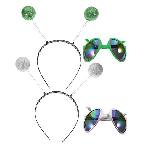 Didiseaon 1 Satz Brille mit Stirnband Lustige Sonnenbrille für Karneval Party Fotos Teiliges mit Grünen und Silbernen Akzenten Kostümaccessoires für Damen Herren Didiseaon 1 Satz Brille mit Stirnband Lustige Sonnenbrille für Karneval Party Fotos Teiliges mit Grünen und Silbernen Akzenten Kostümaccessoires für Damen Herren von Didiseaon
