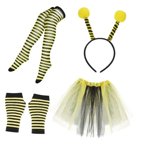 Didiseaon 1 Satz Bienen Kostüm Damen mit Tutu Haarreif Strümpfen Halloween Karneval Cosplay Partys Bequeme Strapazierfähige Materialien für Vielseitige Nutzung Didiseaon 1 Satz Bienen Kostüm Damen mit Tutu Haarreif Strümpfen Halloween Karneval Cosplay Partys Bequeme Strapazierfähige Materialien für Vielseitige Nutzung von Didiseaon