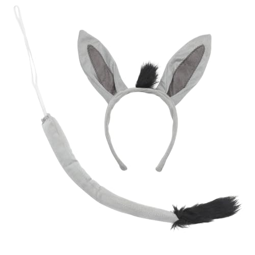 Didiseaon 1 Satz Eselstirnband -Schwanzsatz Eselkostüme Esel-Stirnband Eselsohren für -Tier-Kostüm Esel Cosplay Prop Plüsch Aber Anziehzubehör Tiere Kostüm Requisiten Stoff Grau Didiseaon 1 Satz Eselstirnband -Schwanzsatz Eselkostüme Esel-Stirnband Eselsohren für -Tier-Kostüm Esel Cosplay Prop Plüsch Aber Anziehzubehör Tiere Kostüm Requisiten Stoff Grau von Didiseaon